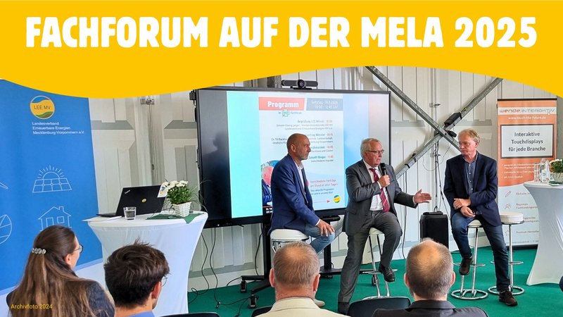 Foto Fachforum MeLa 2024 - Dietmar Hocke, Till Backhaus und Johann-Georg Jaeger im Gespräch