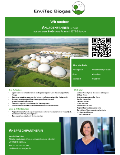 EnviTec Biogas: Anlagenfahrer Güstrow