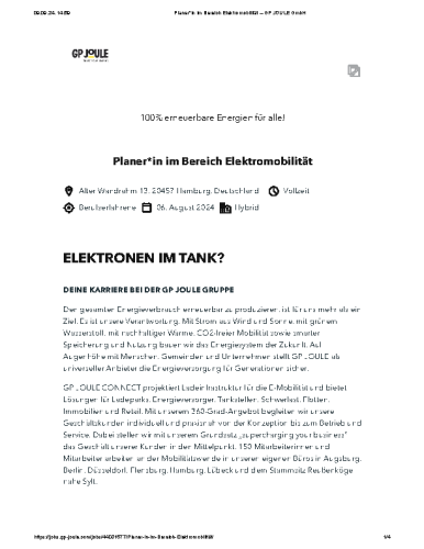 GP Joule: Planer_in Elektromobilität